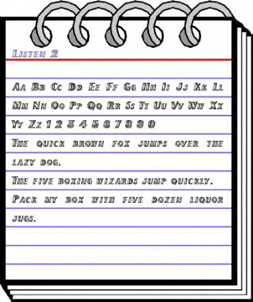 Listen 2 Regular animated font preview Listen 2 Regular animated font preview