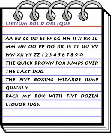 Listium Bold-Oblique animated font preview Listium Bold-Oblique animated font preview