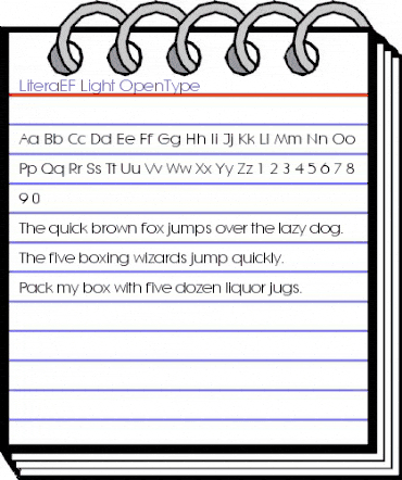 LiteraEF Light animated font preview LiteraEF Light animated font preview