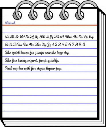 Literal Normal animated font preview Literal Normal animated font preview