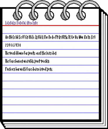 Literally Natural Regular animated font preview Literally Natural Regular animated font preview