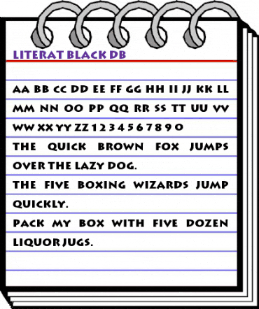 Literat Black DB Regular animated font preview Literat Black DB Regular animated font preview