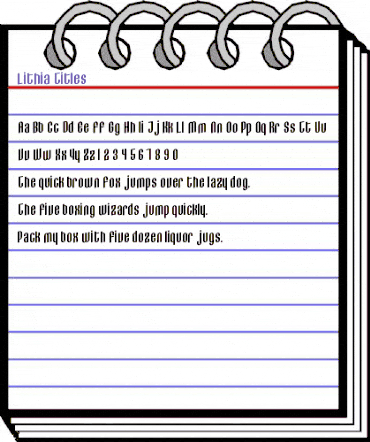 Lithia Regular animated font preview