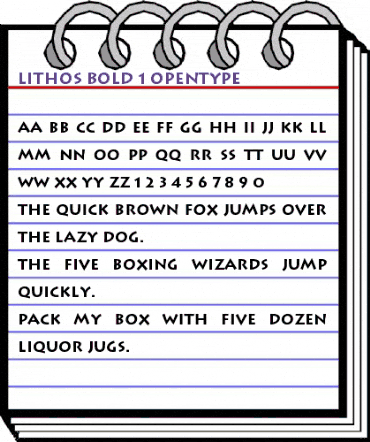 Lithos Bold animated font preview