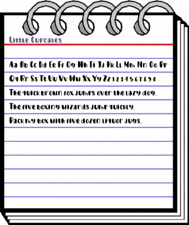 Little Cupcakes Regular animated font preview