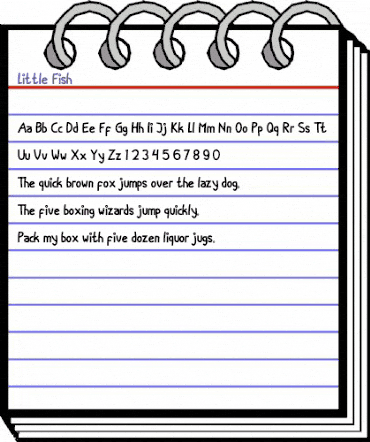 Little Fish Regular animated font preview