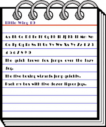 Little Wing 10 Regular animated font preview