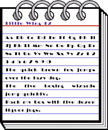 Little Wing 12 Regular animated font preview