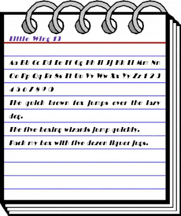 Little Wing 13 Regular animated font preview