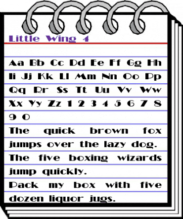 Little Wing 4 Regular animated font preview