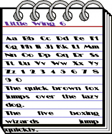 Little Wing 6 Bold animated font preview