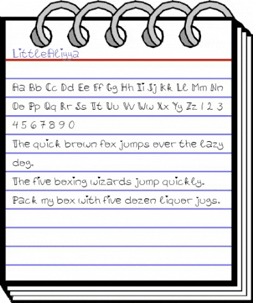 LittleAliyya Regular animated font preview