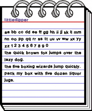 LittleDipper Regular animated font preview