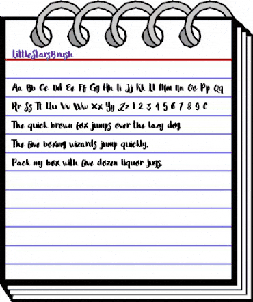 Little Stars Regular animated font preview