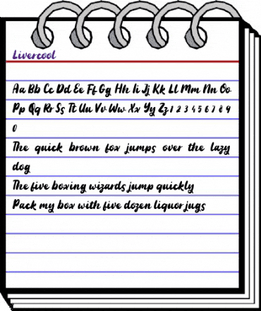 Livercool Regular animated font preview