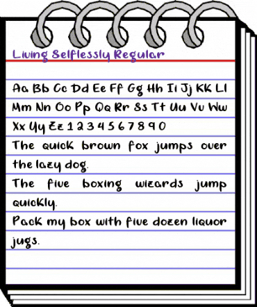 Living Selflessly Regular animated font preview Living Selflessly Regular animated font preview