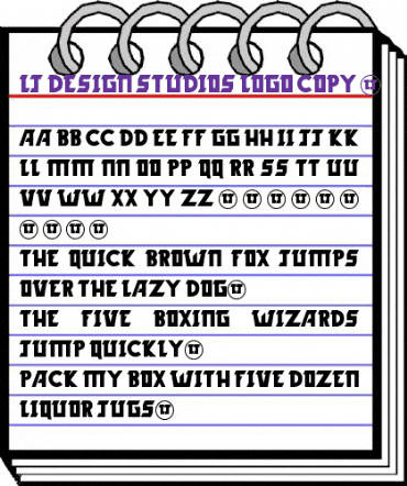 LJ-Design Studios Logo Regular animated font preview