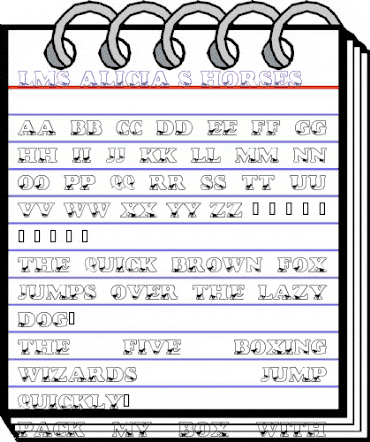 LMS Alicia's Horses Regular animated font preview