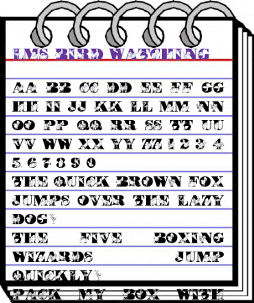 LMS Bird Watching Regular animated font preview