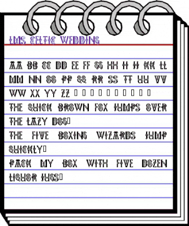 LMS Celtic Wedding Regular animated font preview LMS Celtic Wedding Regular animated font preview