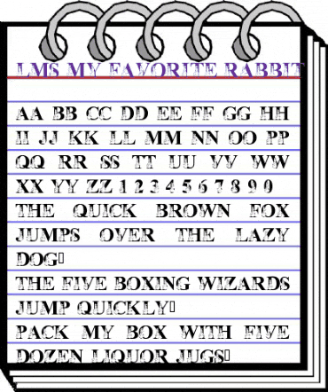 LMS My Favorite Rabbit Regular animated font preview