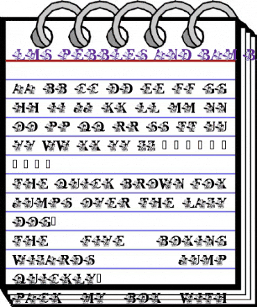 LMS Pebbles and Bam Bam Regular animated font preview