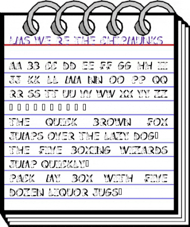 LMS We're The Chipmunks Regular animated font preview