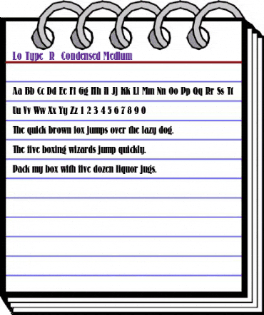 Lo-Type BQ Condensed Medium animated font preview Lo-Type BQ Condensed Medium animated font preview