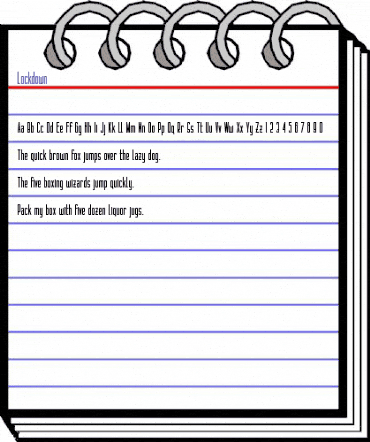 Lockdown Regular animated font preview