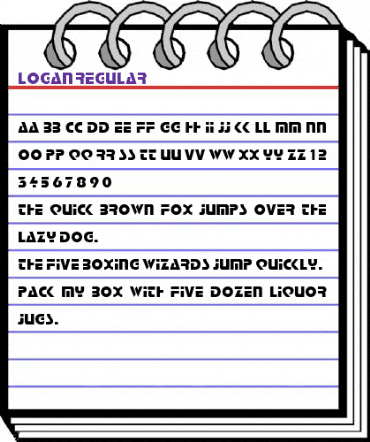 Logan Regular animated font preview
