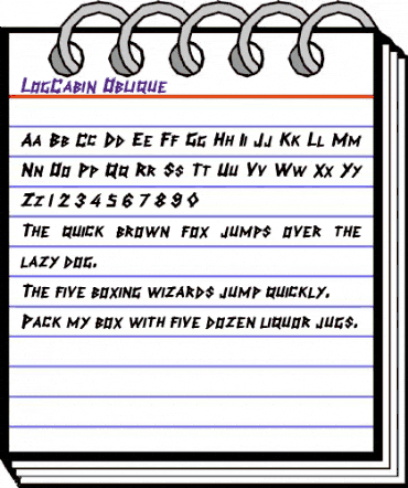 LogCabin Oblique animated font preview LogCabin Oblique animated font preview