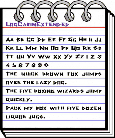 LogCabinExtended Regular animated font preview LogCabinExtended Regular animated font preview
