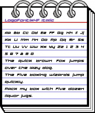 Logofontik 4F Italic animated font preview Logofontik 4F Italic animated font preview
