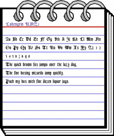 Lohengrin UNZ1 Regular animated font preview