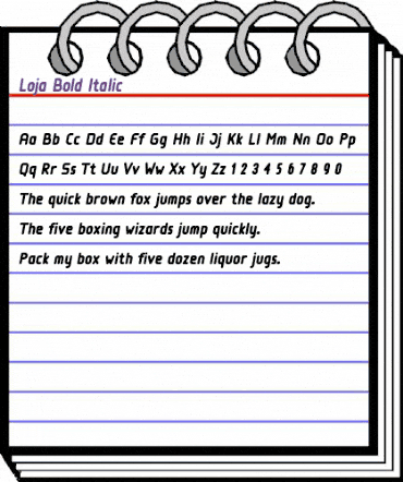 Loja Bold Italic animated font preview Loja Bold Italic animated font preview