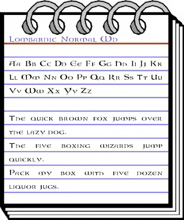Lombardic-Normal Wd Regular animated font preview