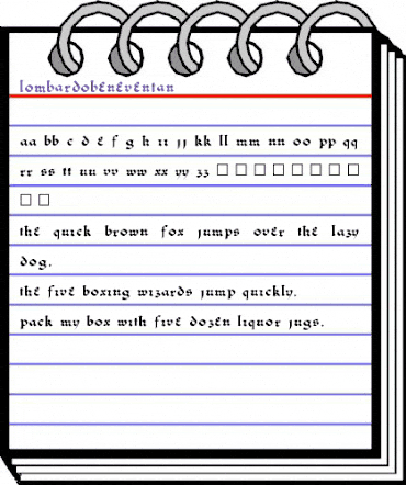 LombardoBeneventan Regular animated font preview