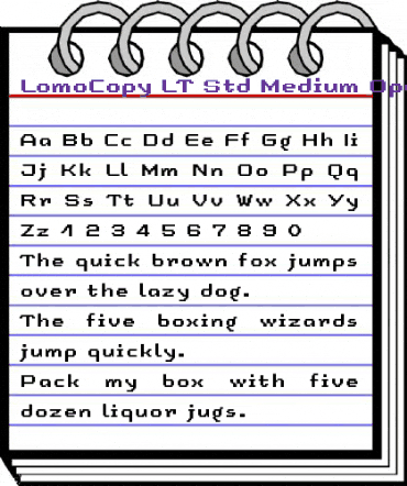 LomoCopy LT Std Medium Regular animated font preview