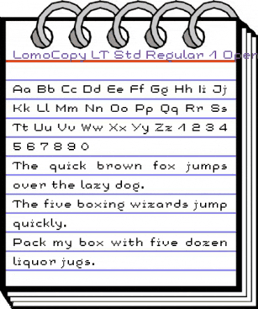 LomoCopy LT Std Regular Regular animated font preview