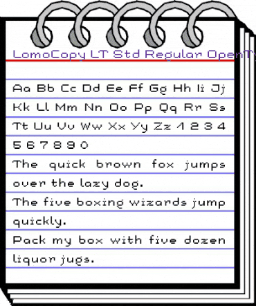 LomoCopy LT Std Regular Regular animated font preview