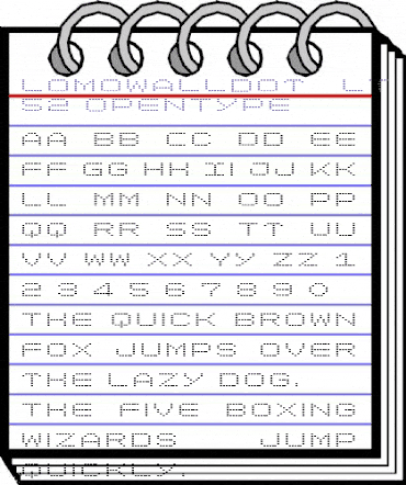 LomoWallDot LT Std 50 Regular animated font preview LomoWallDot LT Std 50 Regular animated font preview