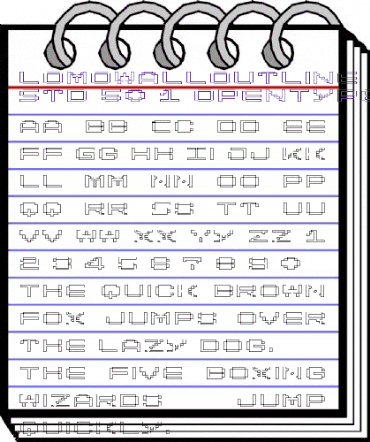 LomoWallOutline LT Std 50 Regular animated font preview