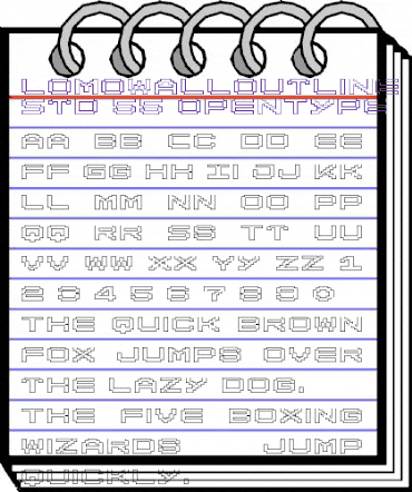 LomoWallOutline LT Std 55 Regular animated font preview LomoWallOutline LT Std 55 Regular animated font preview