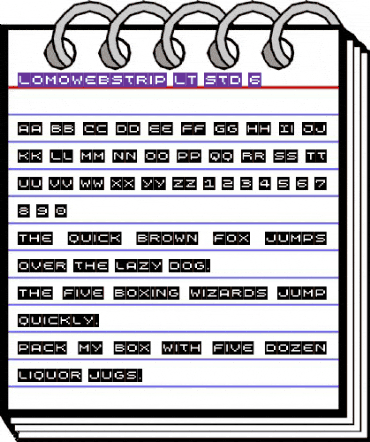 LomoWebStrip LT Std 6 Regular animated font preview