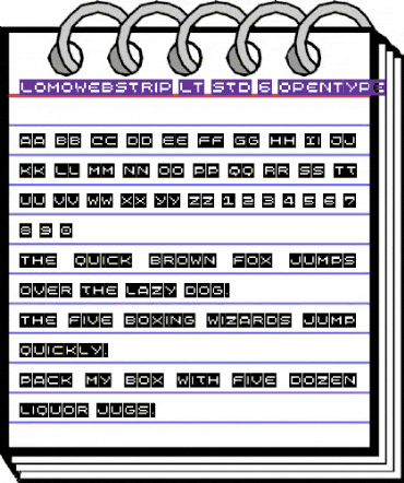 LomoWebStrip LT Std 6 Regular animated font preview