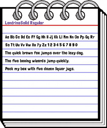 Londrina Solid Regular animated font preview Londrina Solid Regular animated font preview