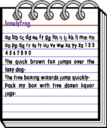 LonelyFrog Regular animated font preview LonelyFrog Regular animated font preview