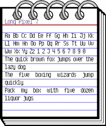 Long Pixel-7 Regular animated font preview