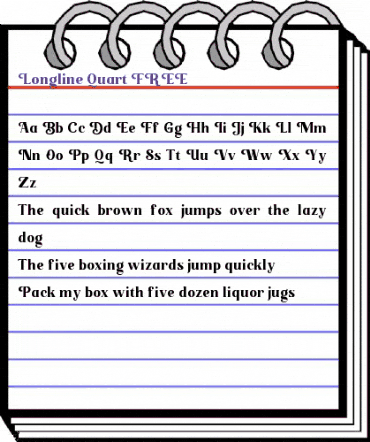 Longline Quart FREE Regular animated font preview