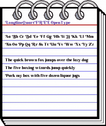 Longline Quart FREE Regular animated font preview